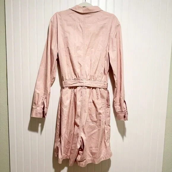 GAP Pink Utility Romper Long Sleeve Size 12 Tall - Picture 7 of 8